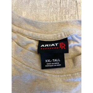 Ariat Work‎ Flame Resistant Long Sleeve Shirt XXL Tall Plug Logo Tan CAT2
